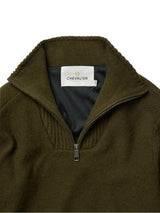 Loxley Windblocker Wool Pullover Men Forest Green