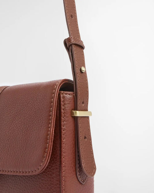 Barbour Rosa Leather Crossbody Bag, brown