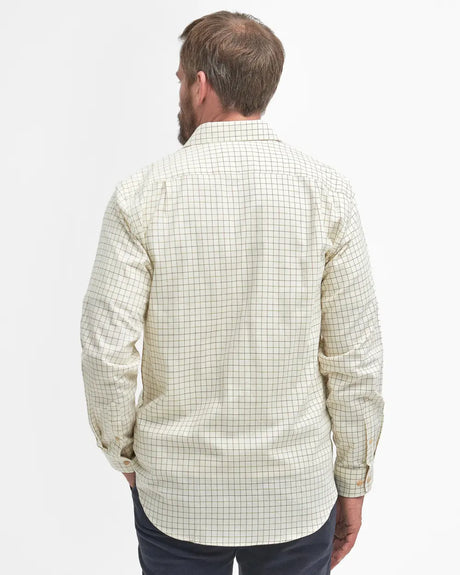 Barbour Field Tattersall Regular Shirt, green/brown