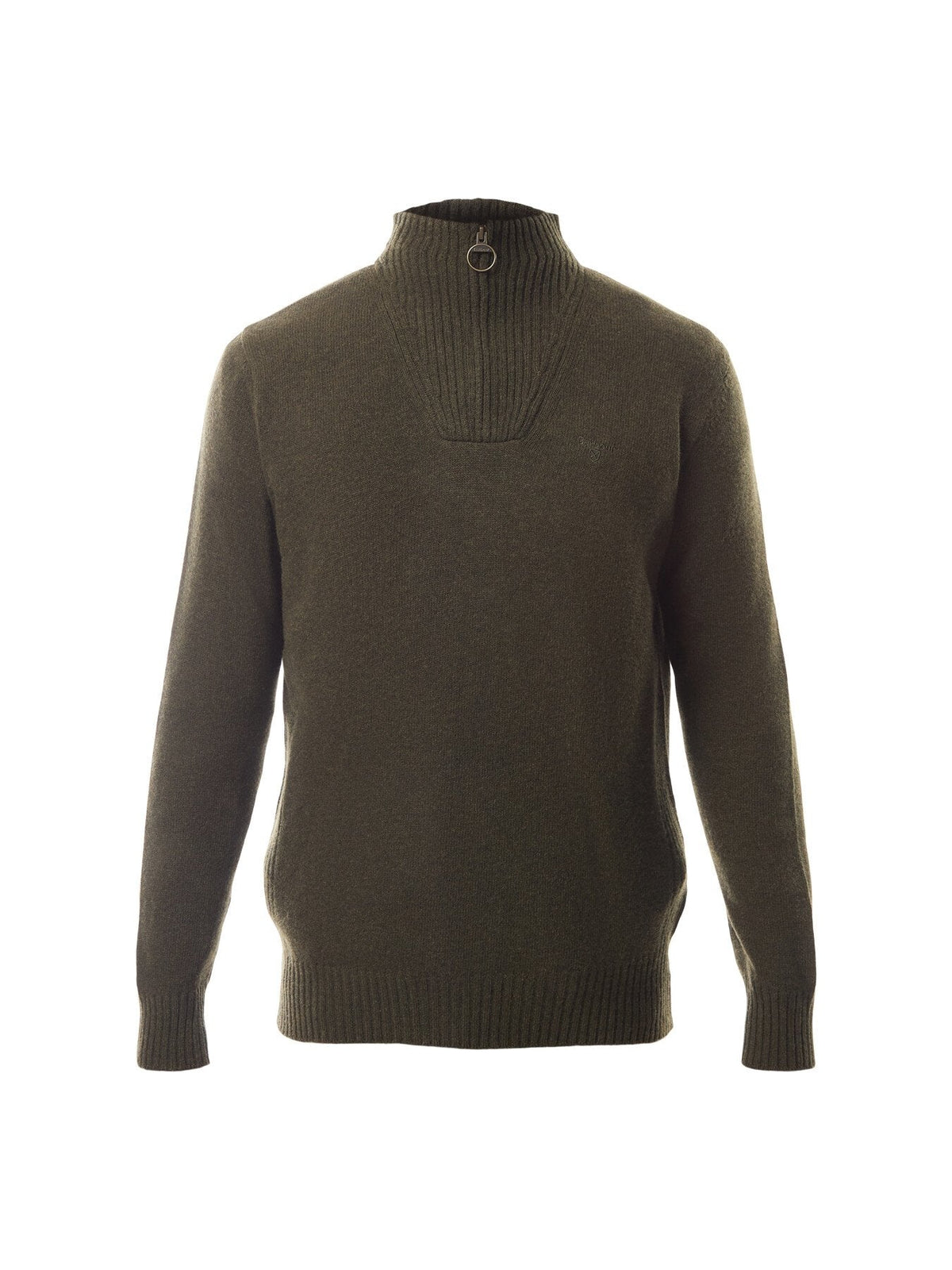 Barbour Essential Lambswool Half Zip Jumper, seaweed