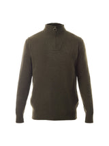 Barbour Essential Lambswool Half Zip Jumper, seaweed