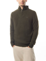 Barbour Essential Lambswool Half Zip Jumper, seaweed
