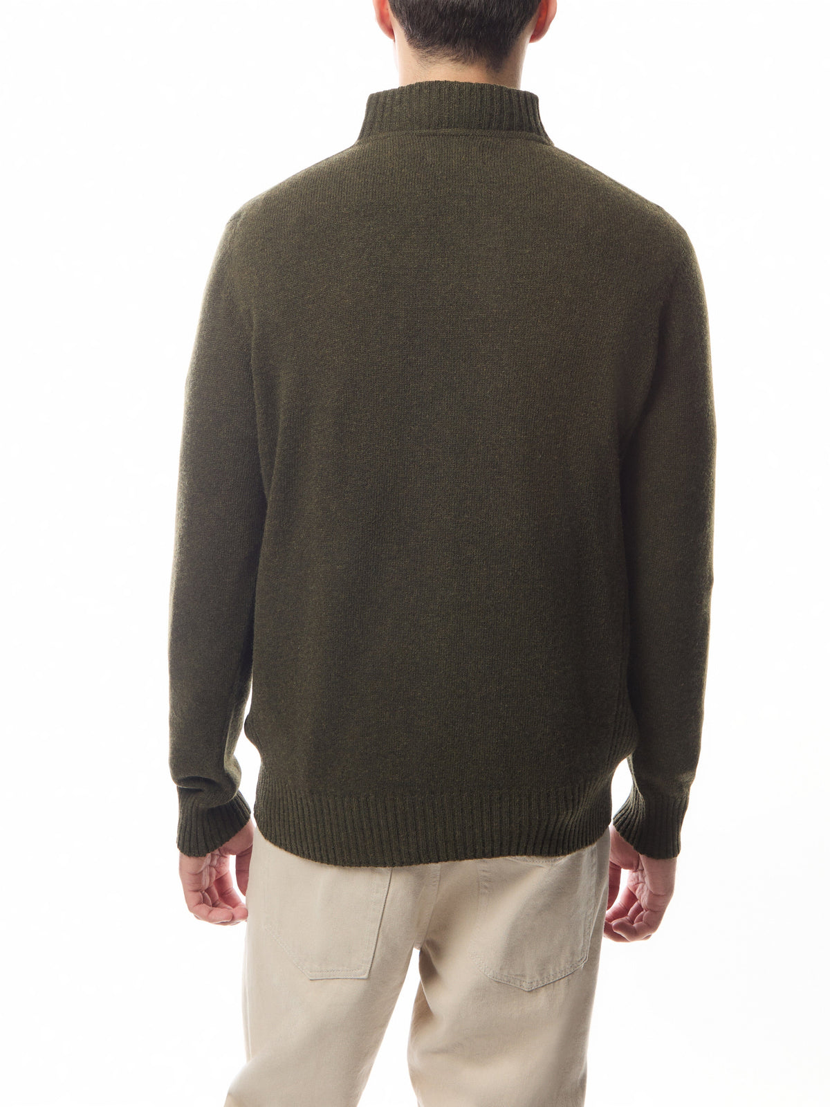Barbour Essential Lambswool Half Zip Jumper, seaweed