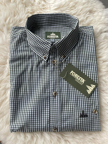 Foresta heren overhemd, vichy karo, olive