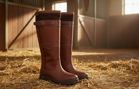Barbour Beaconsfield Knee-High Boots, mahogony
