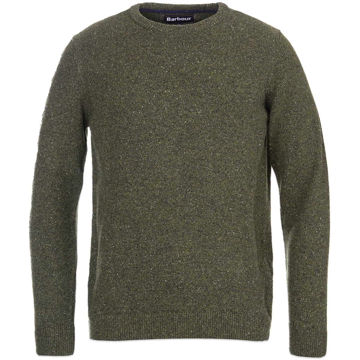 Barbour Tisbury Crew Neck Jumper, dark seaweed