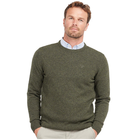 Barbour Tisbury Crew Neck Jumper, dark seaweed