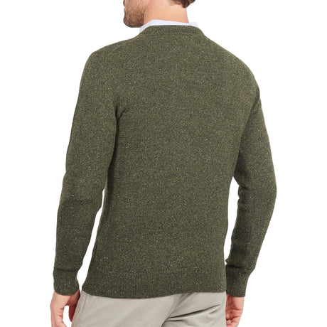 Barbour Tisbury Crew Neck Jumper, dark seaweed