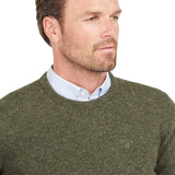 Barbour Tisbury Crew Neck Jumper, dark seaweed