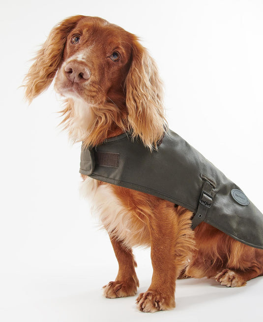 Barbour Wax Dog Coat, dark olive