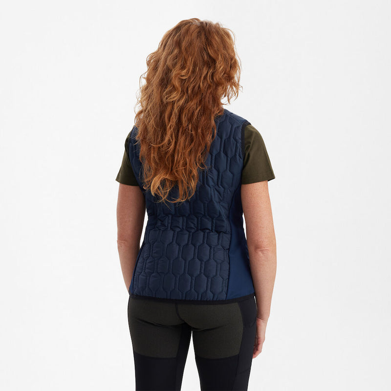 Afbeelding laden in Galerijviewer, Deerhunter Lady Mossdale Quilted Waistcoat, navy
