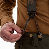 Deerhunter Combi Braces with button and clips, walnut