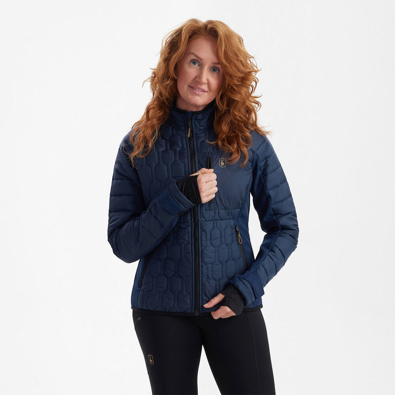 Afbeelding laden in Galerijviewer, Deerhunter Lady Mossdale Quilted Jacket, navy
