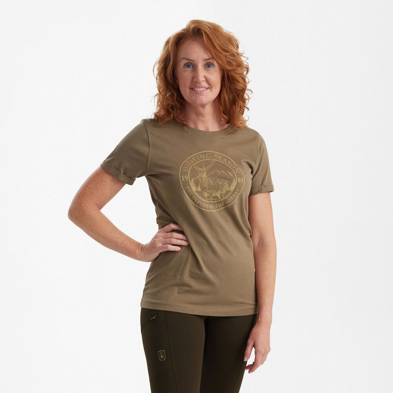 Load image into Gallery viewer, Deerhunter Lady Ella T-shirt, khaki
