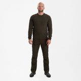 Deerhunter Sheffield Knit with O-neck, dark elm