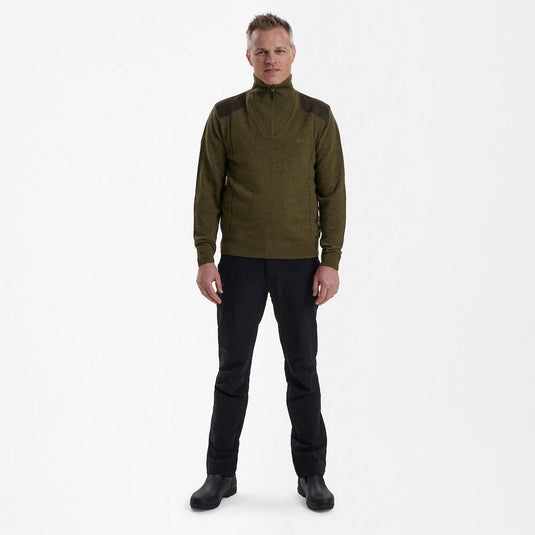 Deerhunter Sheffield Knit with zip-neck, Cypres