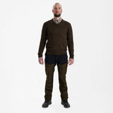 Deerhunter Sheffield Knit with V-neck, dark elm