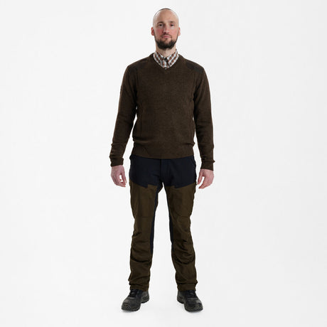 Deerhunter Sheffield Knit with V-neck, dark elm