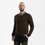Deerhunter Sheffield Knit with V-neck, dark elm