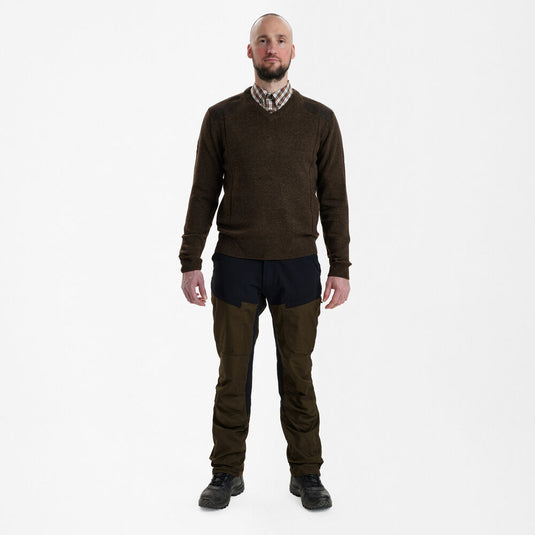 Deerhunter Sheffield Knit with V-neck, dark elm