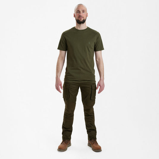 Deerhunter T-Shirts 2-Pack, green/brown leaf