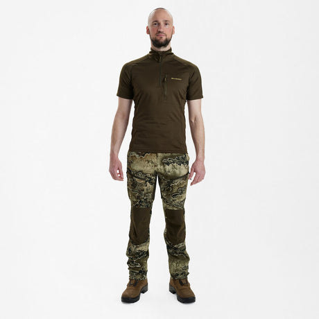 Deerhunter Excape Insulated T-shirt with zip-neck, art green