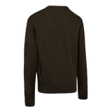 Deerhunter Harrington V-neck knit, brown melange