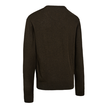 Deerhunter Harrington V-neck knit, brown melange