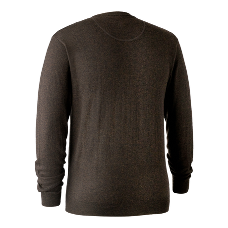 Deerhunter Kingston Knit with O-neck, dark elm