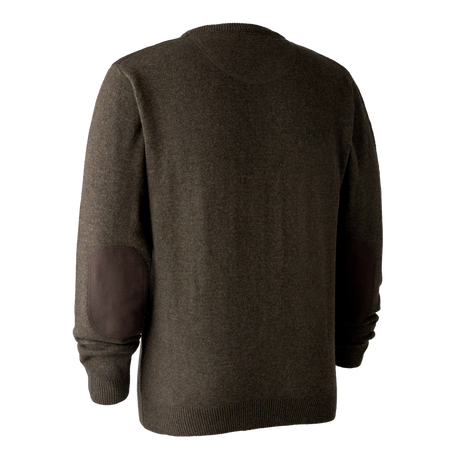 Deerhunter Sheffield Knit with O-neck, dark elm