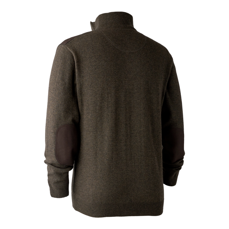 Afbeelding laden in Galerijviewer, Deerhunter Sheffield Knit with zip-neck, dark elm
