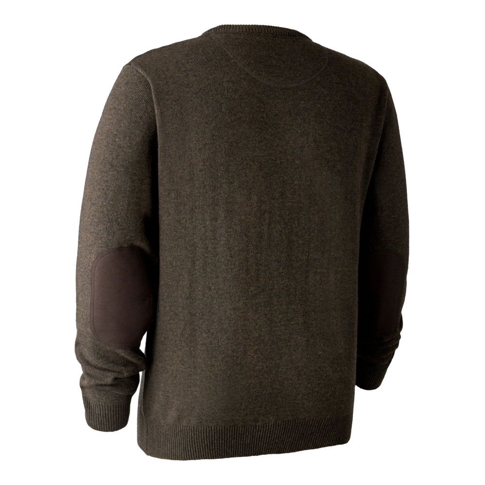 Deerhunter Sheffield Knit with V-neck, dark elm