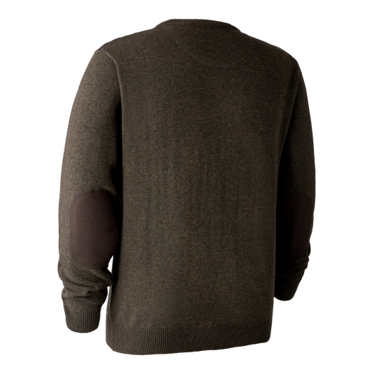 Deerhunter Sheffield Knit with V-neck, dark elm