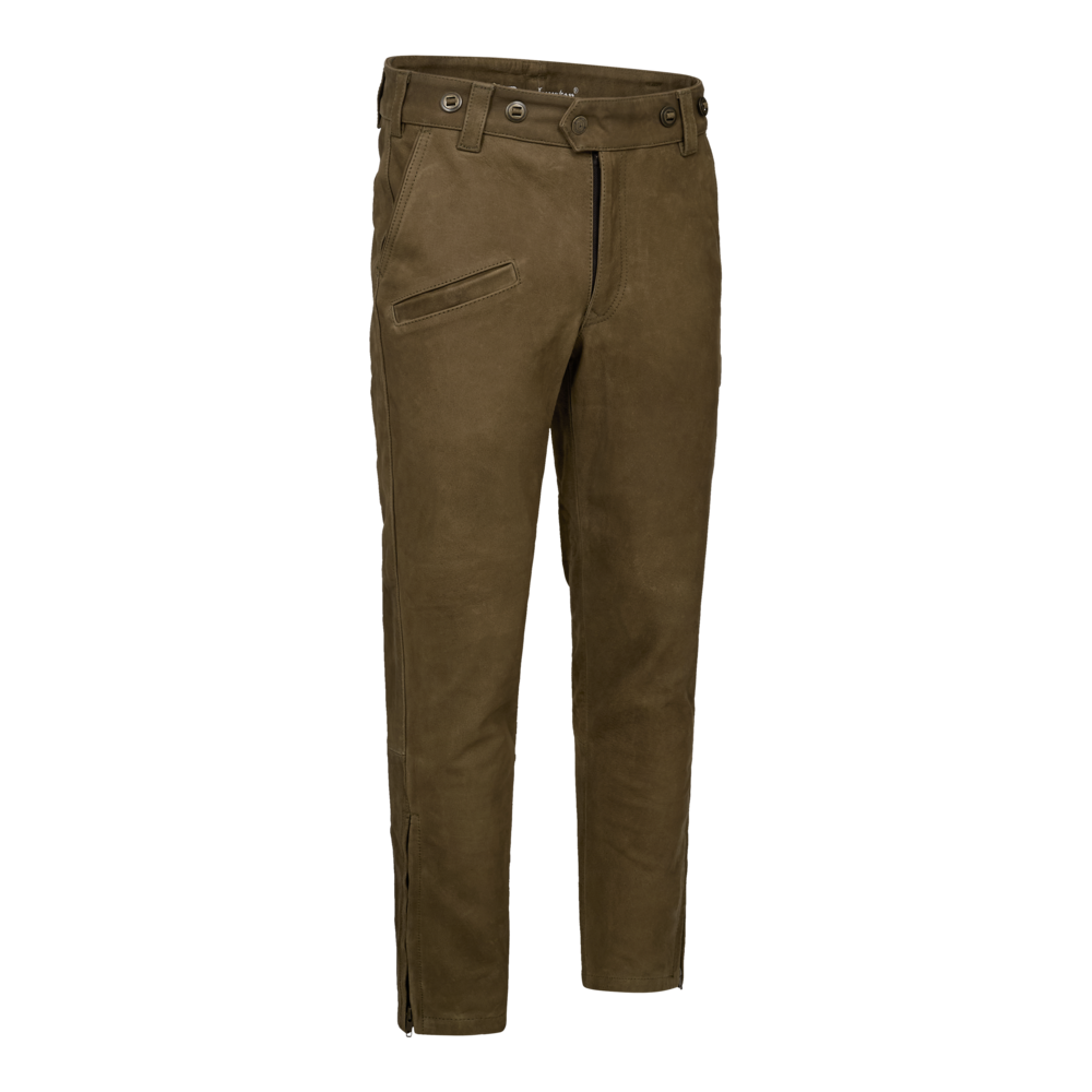 Deerhunter Strasbourg Leather Boot Trousers, chocolate