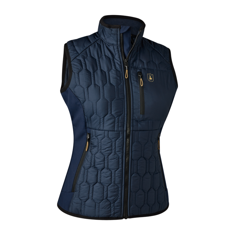 Afbeelding laden in Galerijviewer, Deerhunter Lady Mossdale Quilted Waistcoat, navy
