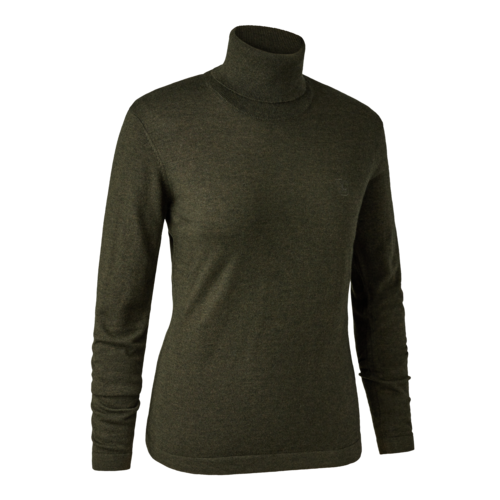 Deerhunter lady Darlington Roll Neck, Green Melange - Het Brabants Jachthuis