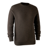 Deerhunter Kingston Knit with O-neck, dark elm
