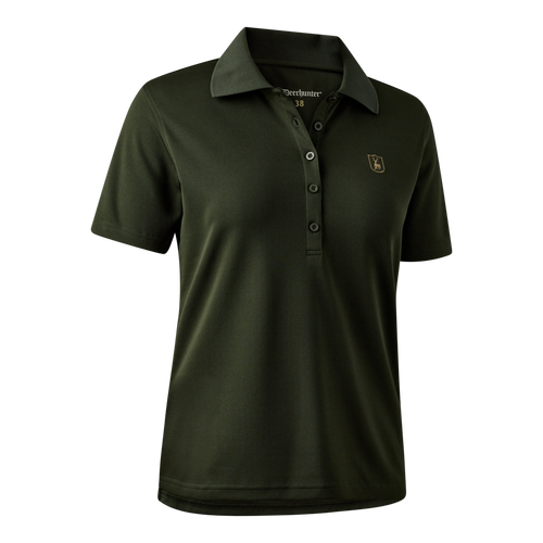 Deerhunter Lady Climate Polo Shirt with 37,5 technology, forest ember