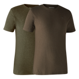 Deerhunter Basic O-neck Men (2 pack) in Adventure Green/Brown Leaf