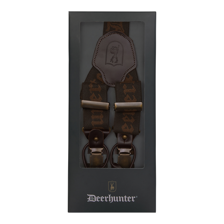 Deerhunter Combi Braces with button and clips, walnut