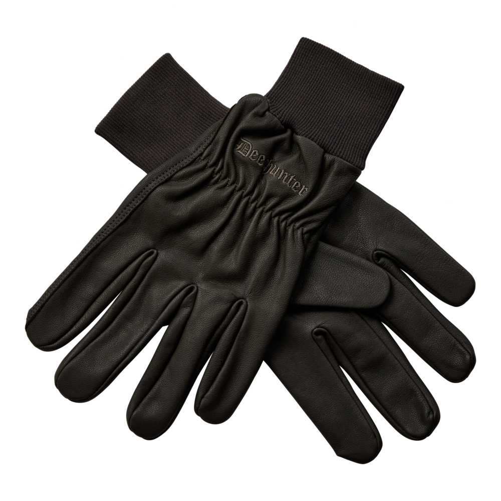 Deerhunter Leather Gloves, wood