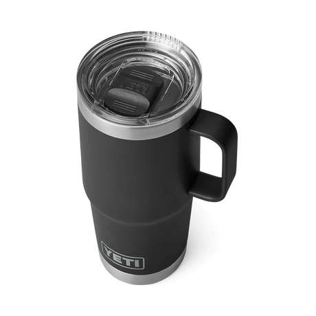 Yeti Rambler met stronghold deksel, reismok, 20 oz/591 ml, black