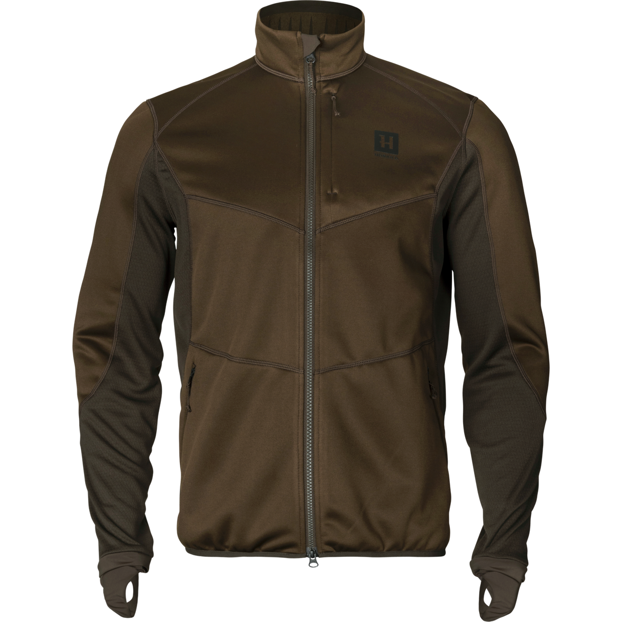 Härkila Scandinavian Fleece Jacket, willow green/deep brown