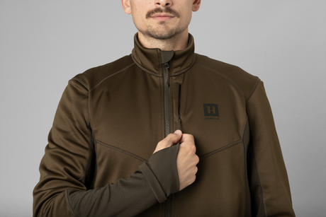 Härkila Scandinavian Fleece Jacket, willow green/deep brown