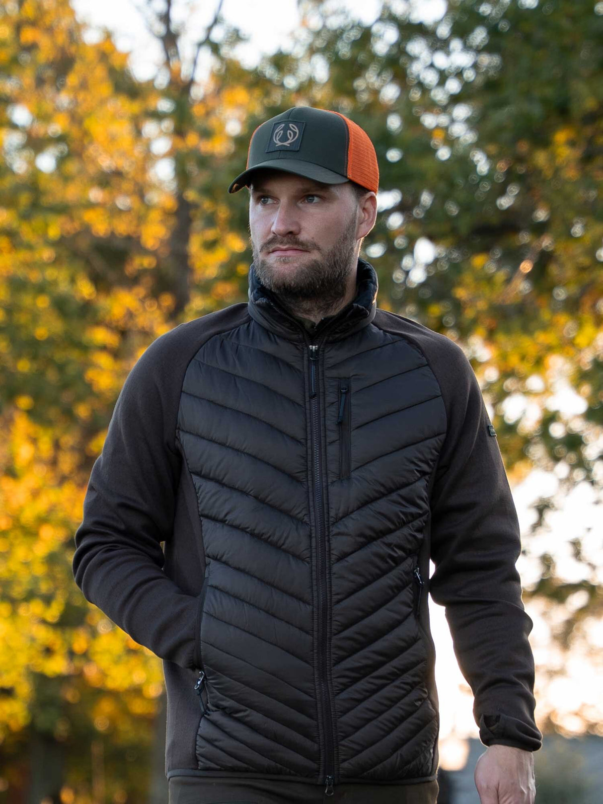 Hunter Hybrid Jacket Men - Leather Brown