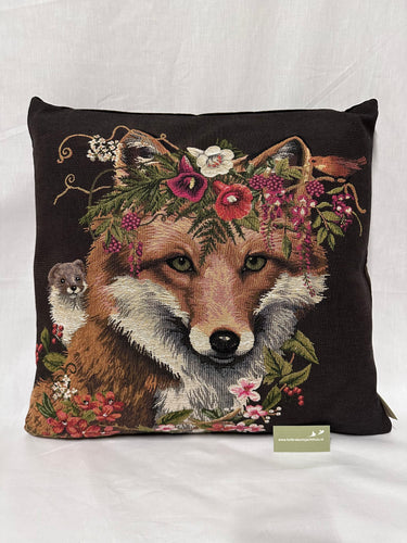 Gobelin Kussen Fantasy Fox, brown