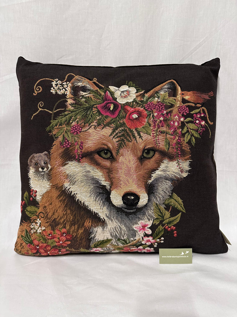 Load image into Gallery viewer, Gobelin Kussen Fantasy Fox, brown
