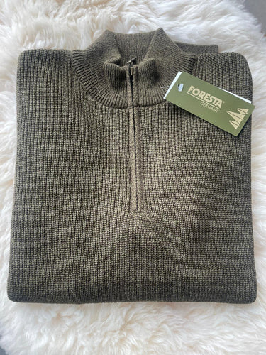 Foresta Kent herentrui met halve rits, olive
