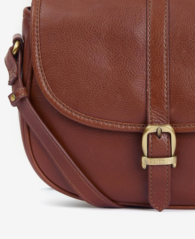 Load image into Gallery viewer, Barbour Laire Medium Leather Saddle Bag, brown
