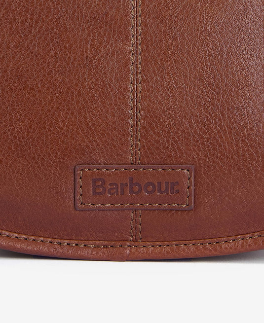 Barbour Laire Medium Leather Saddle Bag, brown